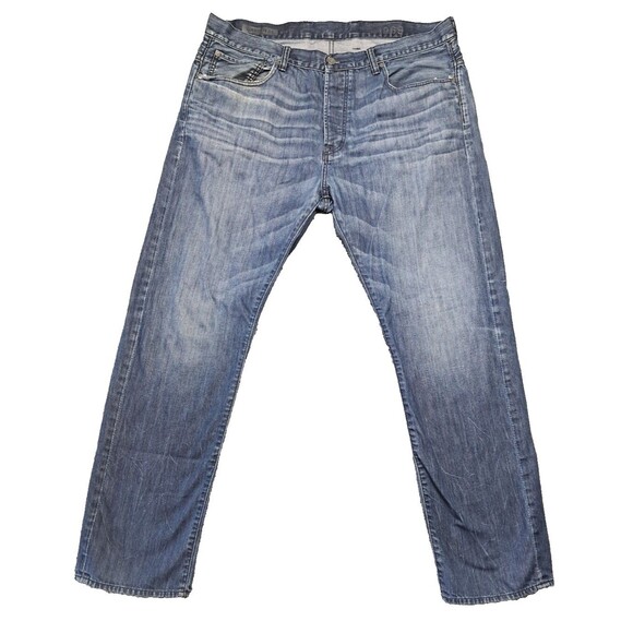 Gap Other - Gap Jeans Mens Sz 38x32 Straight Leg Denim Blue Stretch Distressed Original Fit